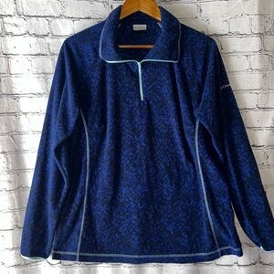 Columbia Women’s 1/4 Zip Blue‎ Fleece Pullover Plus Size XXL